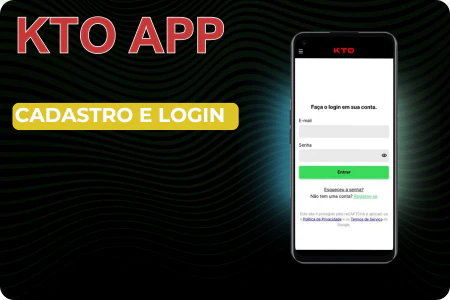 Cadastro e login no KTO App